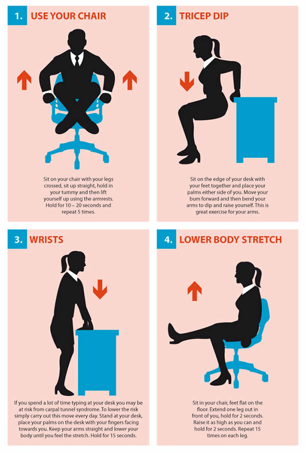 Ab Exercises to Do at Your Desk